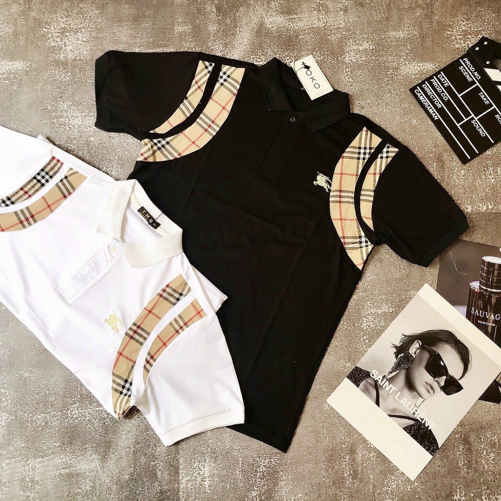 ÁO THUN POLO NAM NỮ UNISEX PHỐI CARO VIỀN NÁCH TAY NGẮN MẶC VÀO LÀ ĐẸP