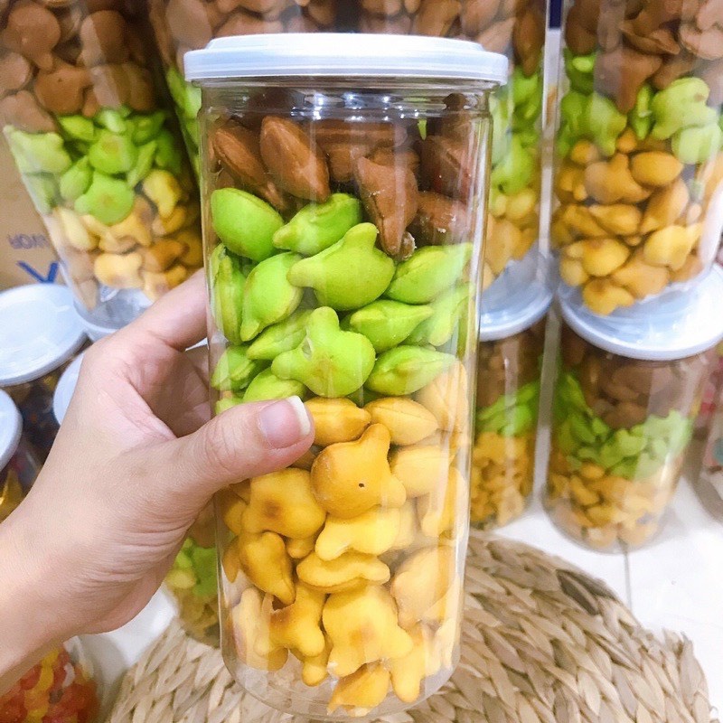 Bánh gấu mix vị thơm ngon giòn không hôi dầu hũ 400gr