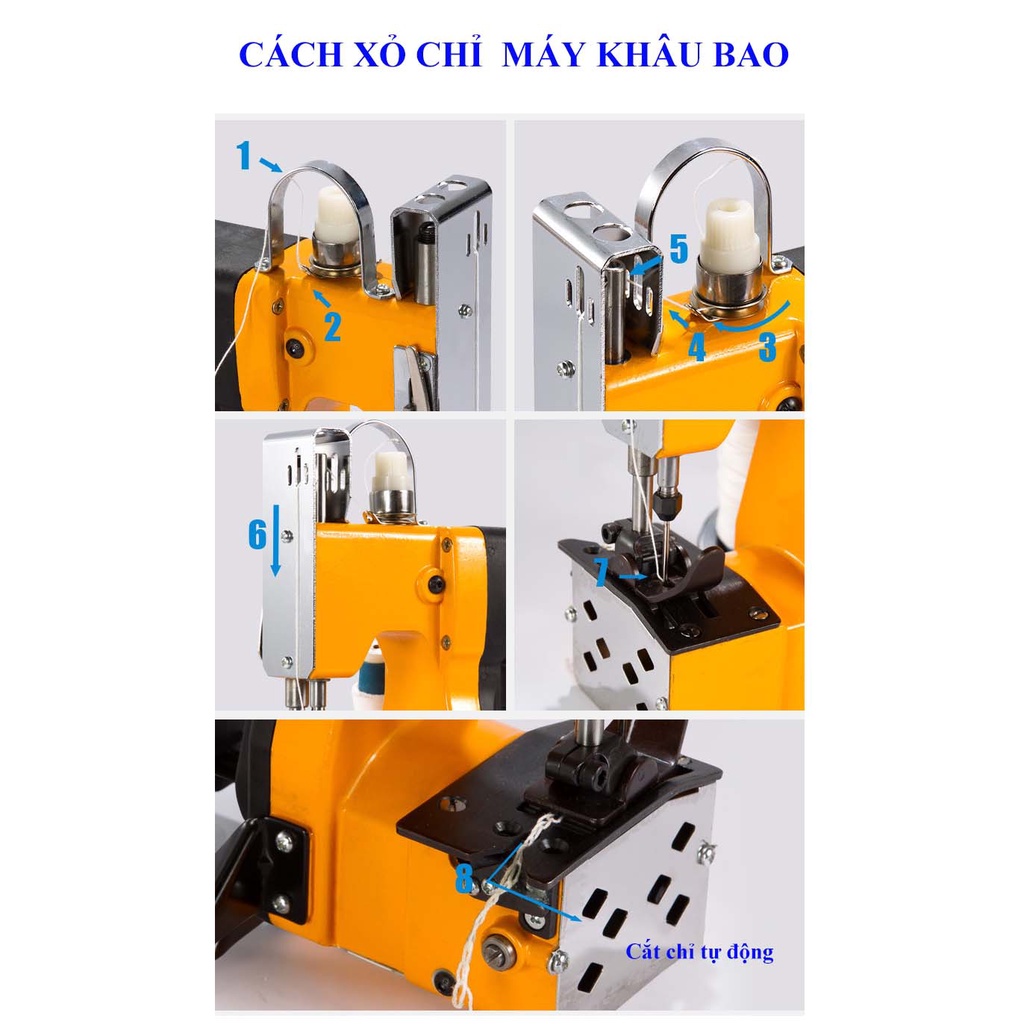 Máy May bao cầm tay GK9 500 &gt; Máy khâu bao có bình dầu  &gt; Khâu bao bố bao tải bao gạo &gt; Đóng gói miệng bao bì