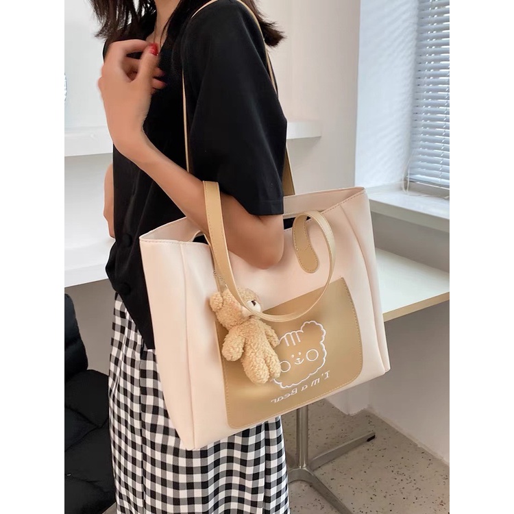 Túi Xách Nữ Tote Công Sở Da Pu Mềm Vừa A4 Đeo Vai Đẹp Thời Trang Đi Học Cao Cấp Giá Rẻ Ht095