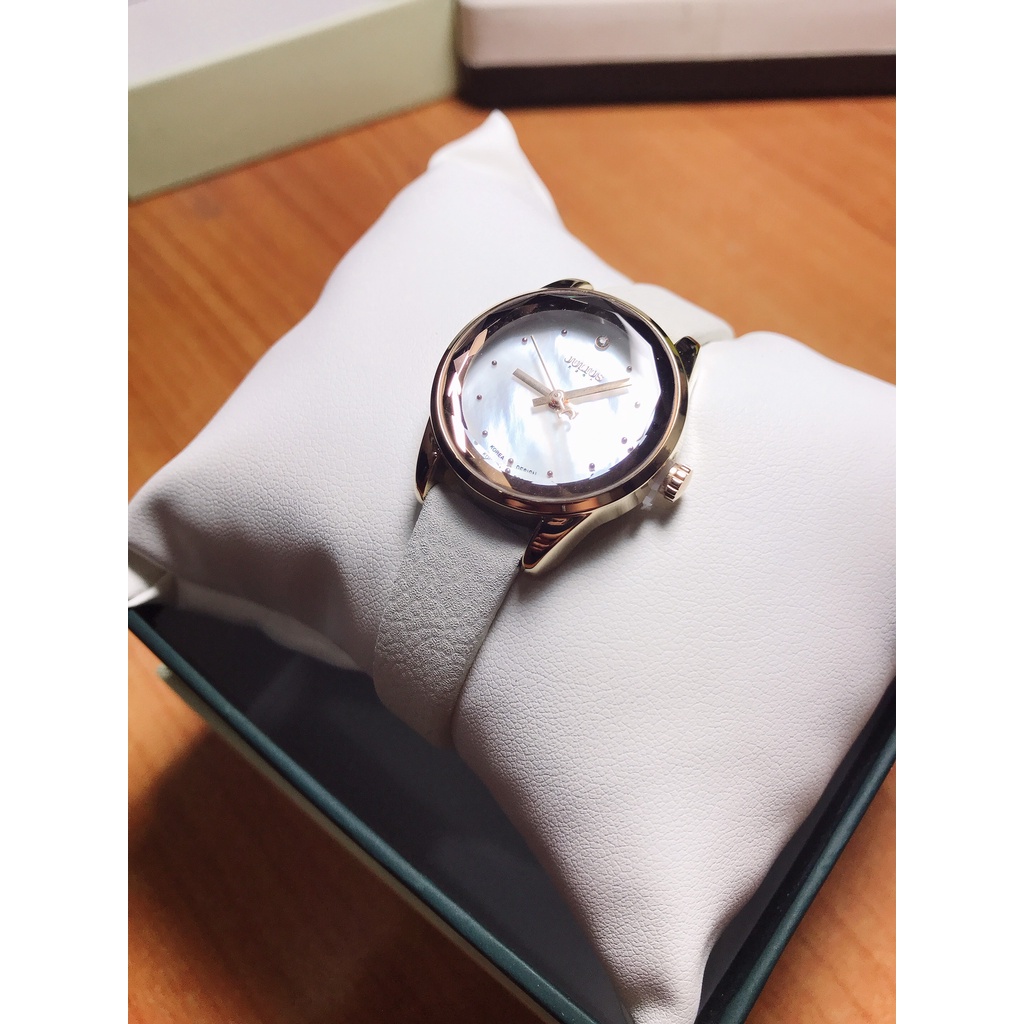 Đồng hồ nữ Julius Hàn Quốc JA-723B dây da cá tính (Trắng) | BigBuy360 - bigbuy360.vn
