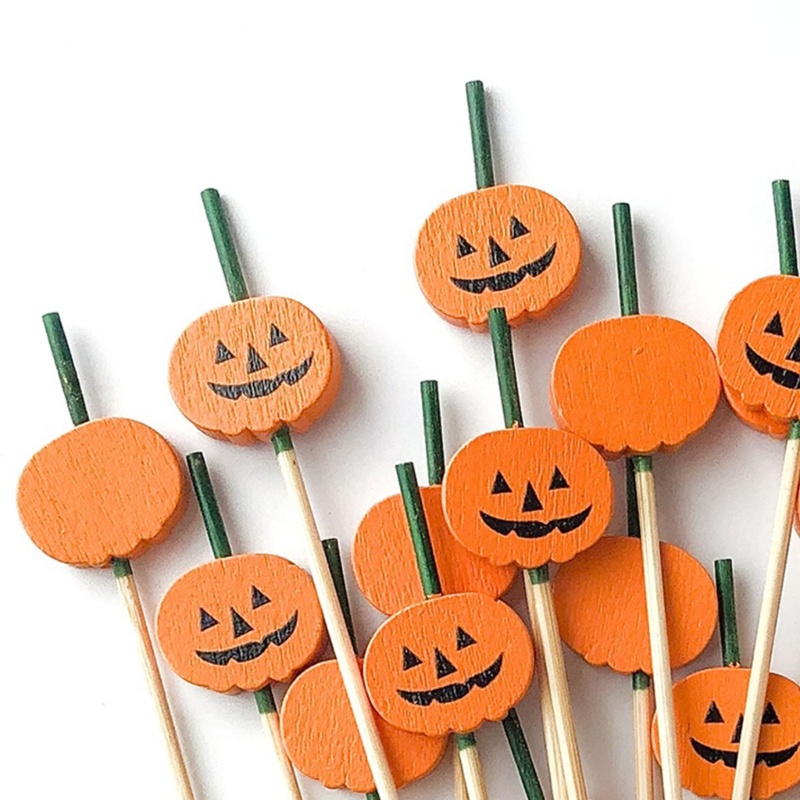 Set 100 Tăm Tre Ăn Tráng Miệng Cho Tiệc Halloween