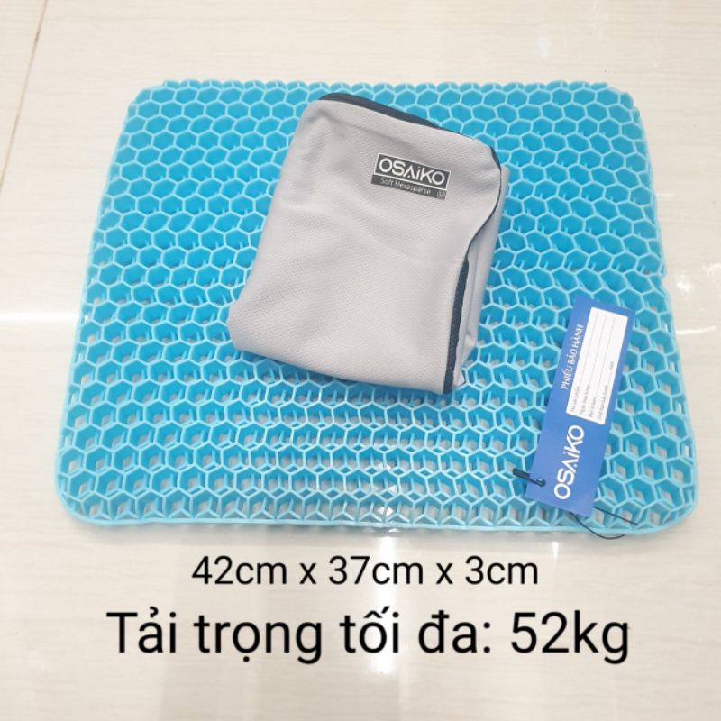 Đệm ngồi 3D OSAIKO Soft Hexaspare M cao cấp tải trọng êm cho người dưới 55kg mới 2021 bảo hành 5 năm không xẹp lún