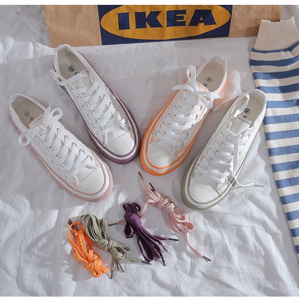 Giày Thể Thao Canvas Phong Cách Retro Hàn Quốc Cho Nữ