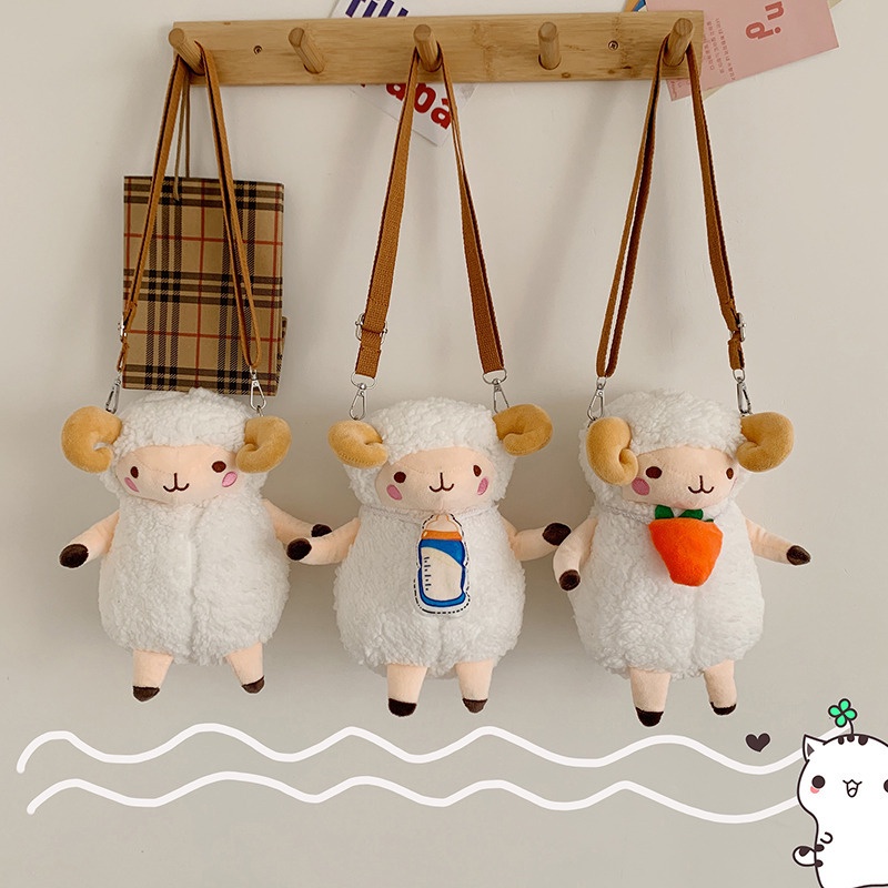 Bán Chạy#Túi Đeo Chéo Phủ Lông Họa Tiết Hoạt Hình One Piece 9 / 16Aaa Phong Cách Hàn Quốc Cho Nữ