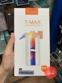 Kính UV cảm ứng siêu âm T-Max cho Note 10, Note 10 plus và S10 plus, Note 8, Note 9