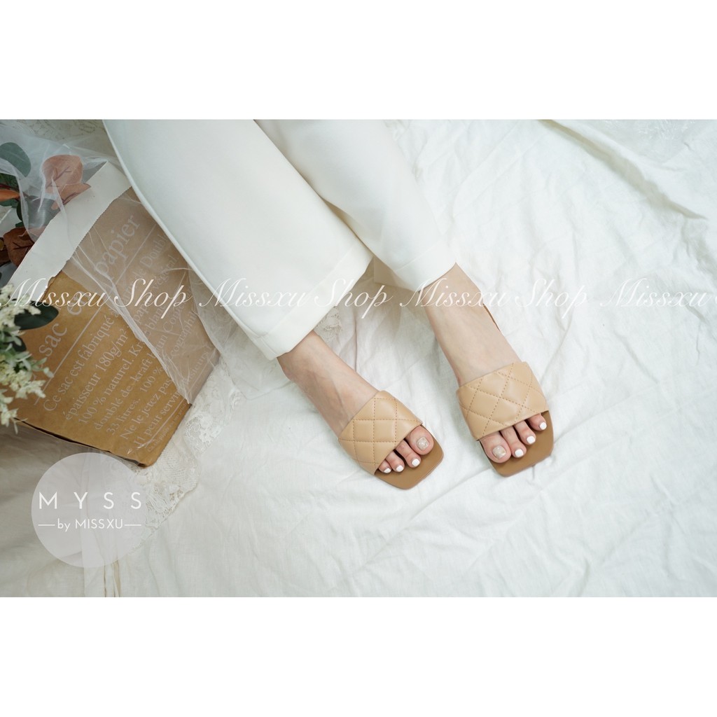 Dép nữ quai ngang chần ô 1cm thời trang MYSS - DE70