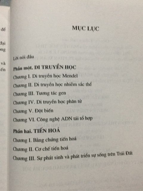 Sách - Tài liệu chuyên Sinh học THPT Di Truyền và Tiến Hoá