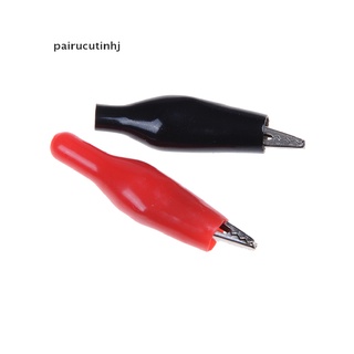 [pairucutinhj] 20Xs Red Black Soft Plastic Testing Probe Alligator Clips Crocodile Test Clip
