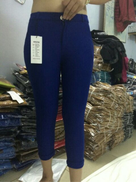 Quần lửng cotton thun vải dày đẹp - dây kéo | BigBuy360 - bigbuy360.vn