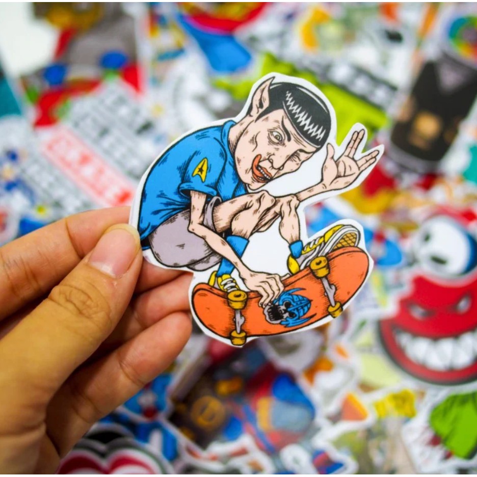 [LẺ 1 CHIẾC] STICKER SKATEBOARD VÁN TRUỢT -GIAO NGẪU NHIÊN trang trí VALI, LAPTOP, MŨ BẢO HIỂM, .. - Chống NƯỚC