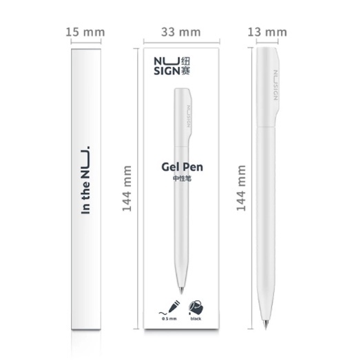 Bút Mực Gel Đen Ngòi 0.5MM Thiết Kế Xoay Tiện Dụng Cho Văn Phòng/ Trường Học