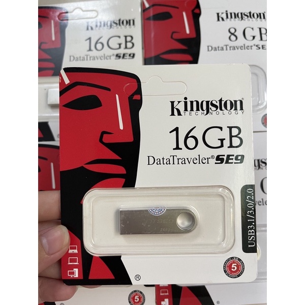 USB Kingston SE9 4G/8G/16G/32G Thiết Kế Nhỏ Gọn, Vỏ Kim Loại, Chống Nước - BH 12 tháng