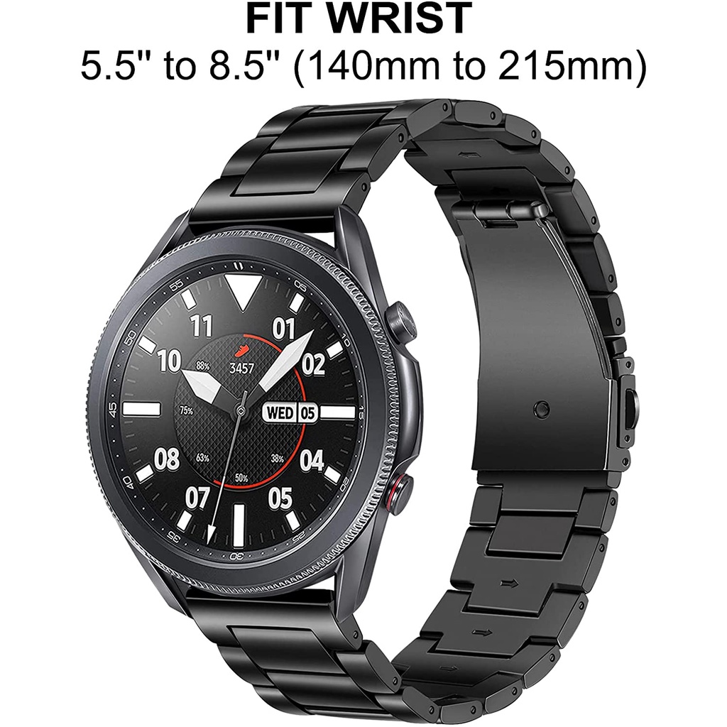 Dây đeo đồng hồ bằng kim loại titan 22mm cho Samsung Galaxy Watch 46Mm Gear S3 For Amazfit Bip Gtr