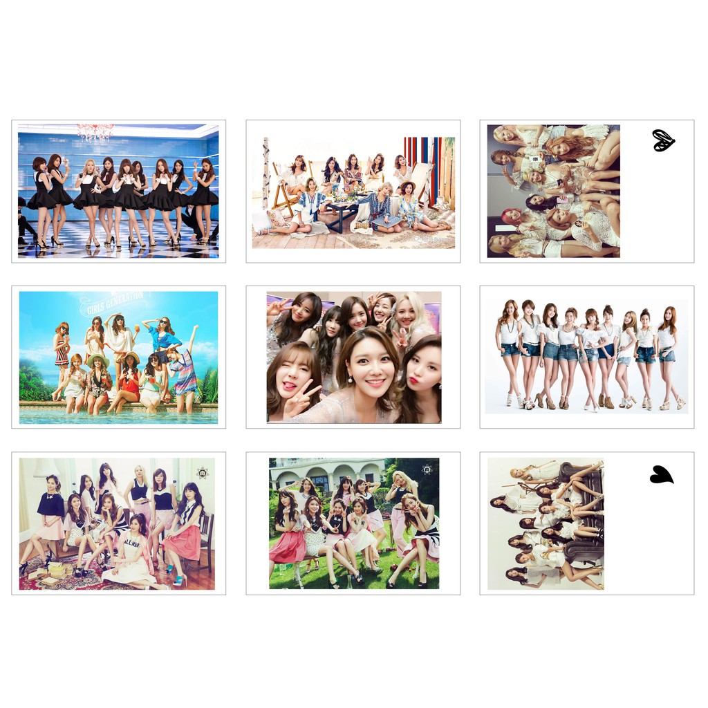 Lomo Card Ảnh SNSD - Group Photo 9 thành viên ( 36 ảnh)