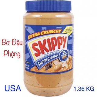 BƠ ĐẬU PHỘNG SKIPPY SUPER CHUNK PEANUT HỦ 1,36KG DATE 2023 NHẬP USA
