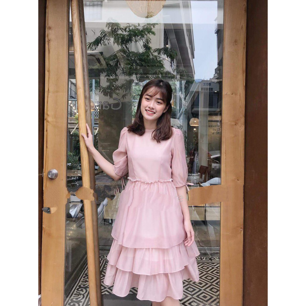 Đầm trắng babydoll bánh bèo dạo phố cực hot [KÈM ẢNH THẬT]