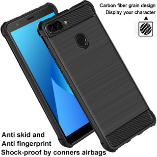 Ốp lưng điện thoại TPU mềm màu đen dùng cho Asus Zenfone Max Plus M1 ZB570TL X018D