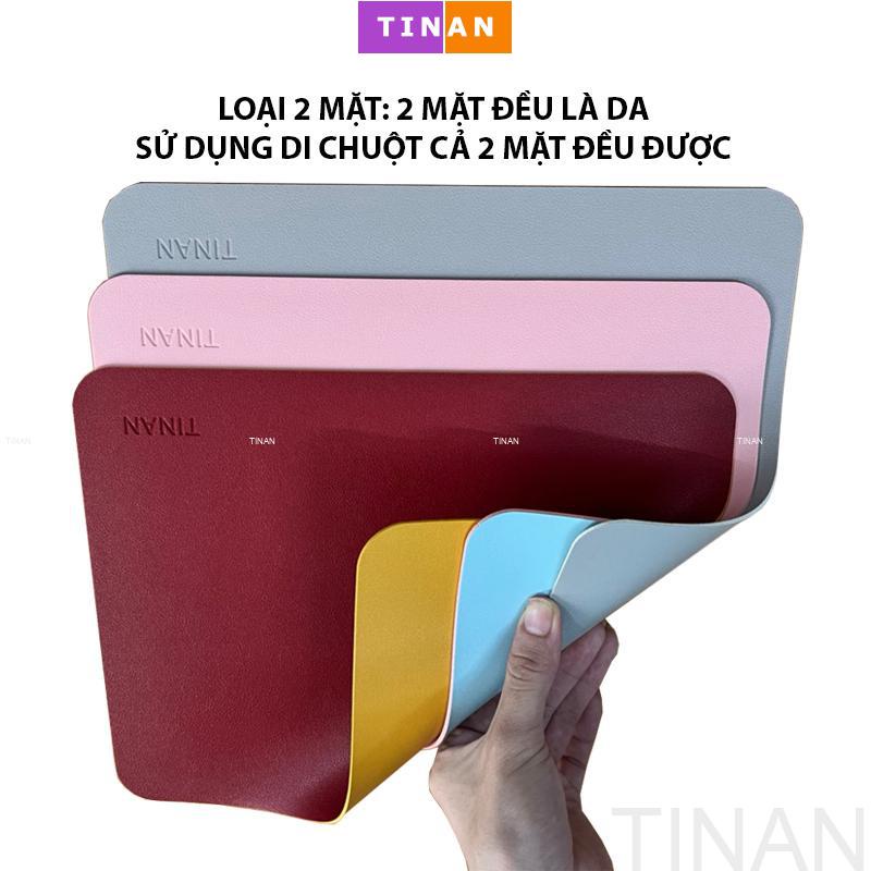 Lót Chuột Da Đơn Giản , Không Thấm Nước, Sử Dụng Được 2 Mặt, 27 X 21cm