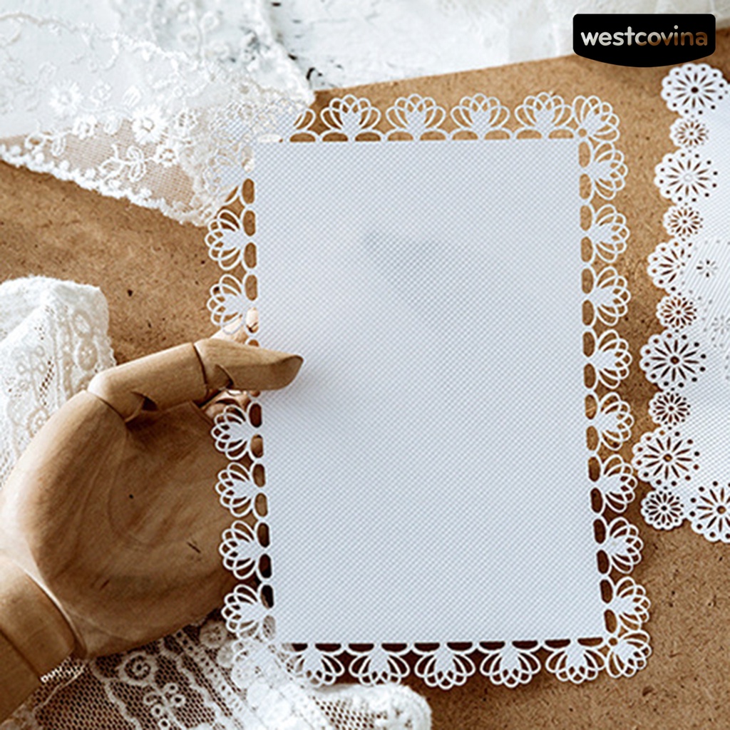 [Hot]✍Bộ 10 Sổ Tay Họa Tiết Ren Dùng Làm Đồ Thủ Công Nhẹ Nhàng