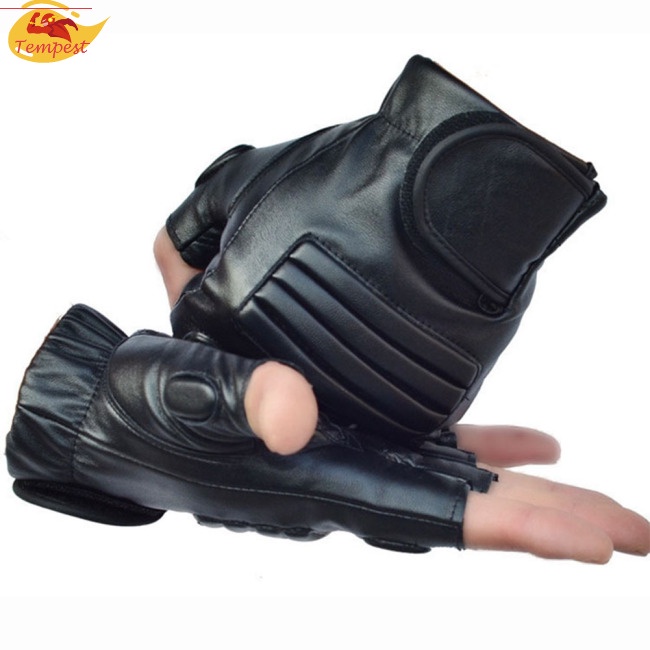 Găng Tay Da Hở Ngón Tập Thể Thao Cho Nam