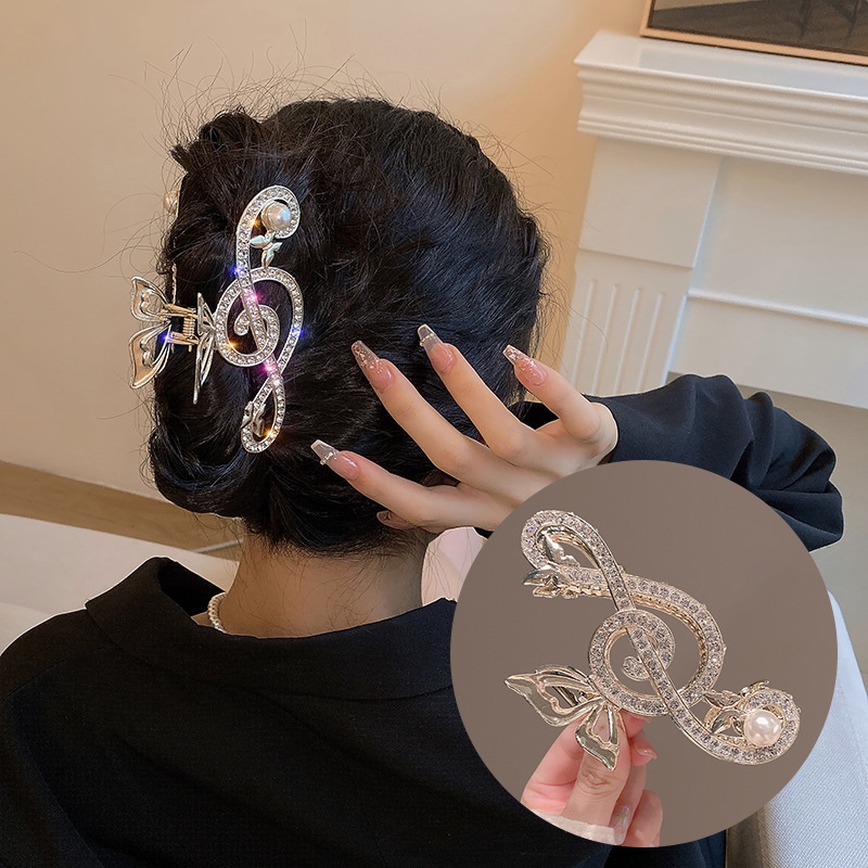 Kẹp Tóc Bướm / Cá Mập Bằng Kim Loại Đính Đá / Ngọc Trai Phong Cách Hàn Quốc