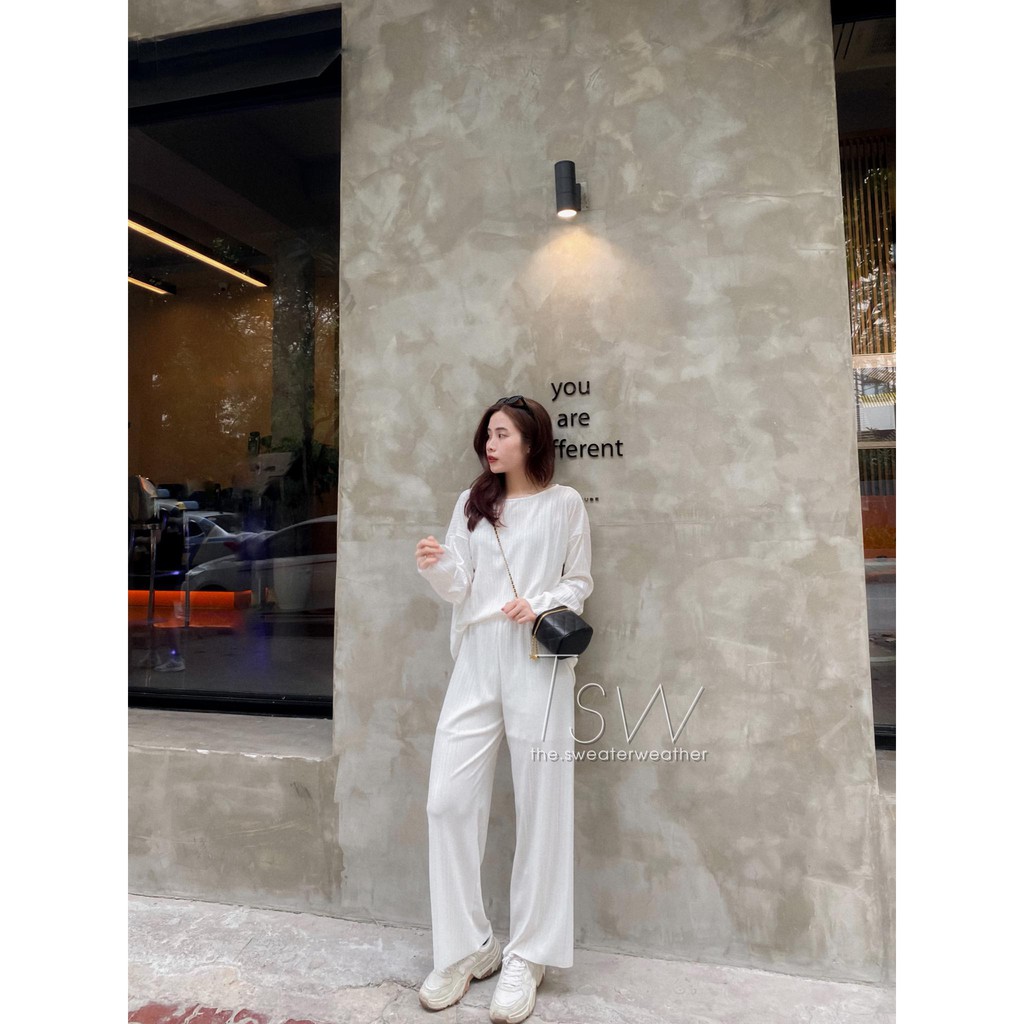 Set dập ly áo tay suông quần suông TSW (Ảnh thật) | BigBuy360 - bigbuy360.vn