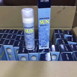 Xịt chống nắng sun snow flower- recipe spf50 pa
