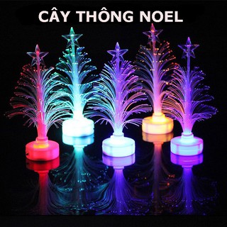 (SIÊU RẺ) Đèn LED Cây Thông Noel Sợi Quang