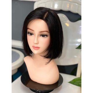 Tóc thật 100% có da đầu 1 ngôi hình thật( toc nguyên đầu)