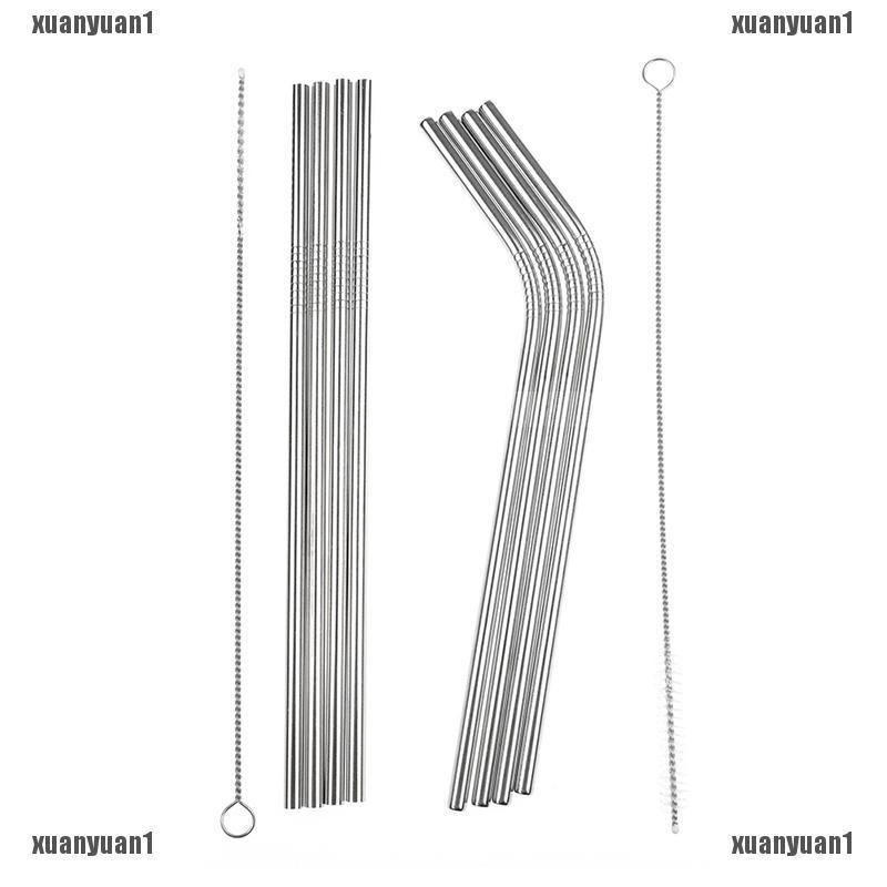 Bộ 4 Ống Hút Bằng Thép Không Gỉ Kèm 1 Cọ Vệ Sinh