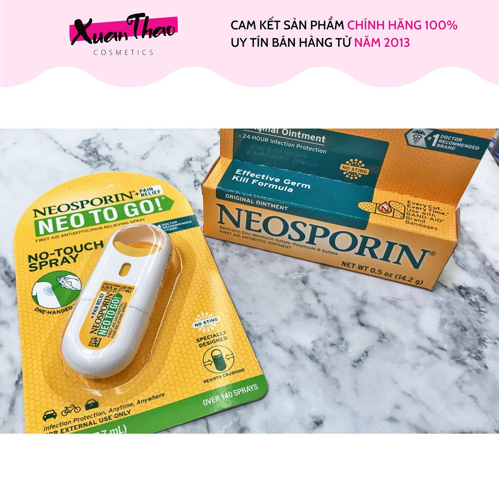Kem Mỡ Kháng Sinh Neosporin, Xịt Sát Trùng Vết Thương Của Mỹ