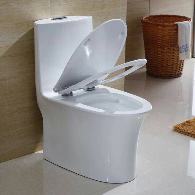 Bùn cầu liền khối nắp âm như hình 100%