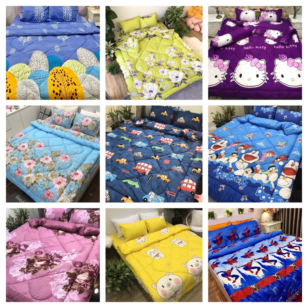 [Chăn phao]Chăn phao đông dày 1m8x2m cotton poly,chăn phao siêu nhẹ