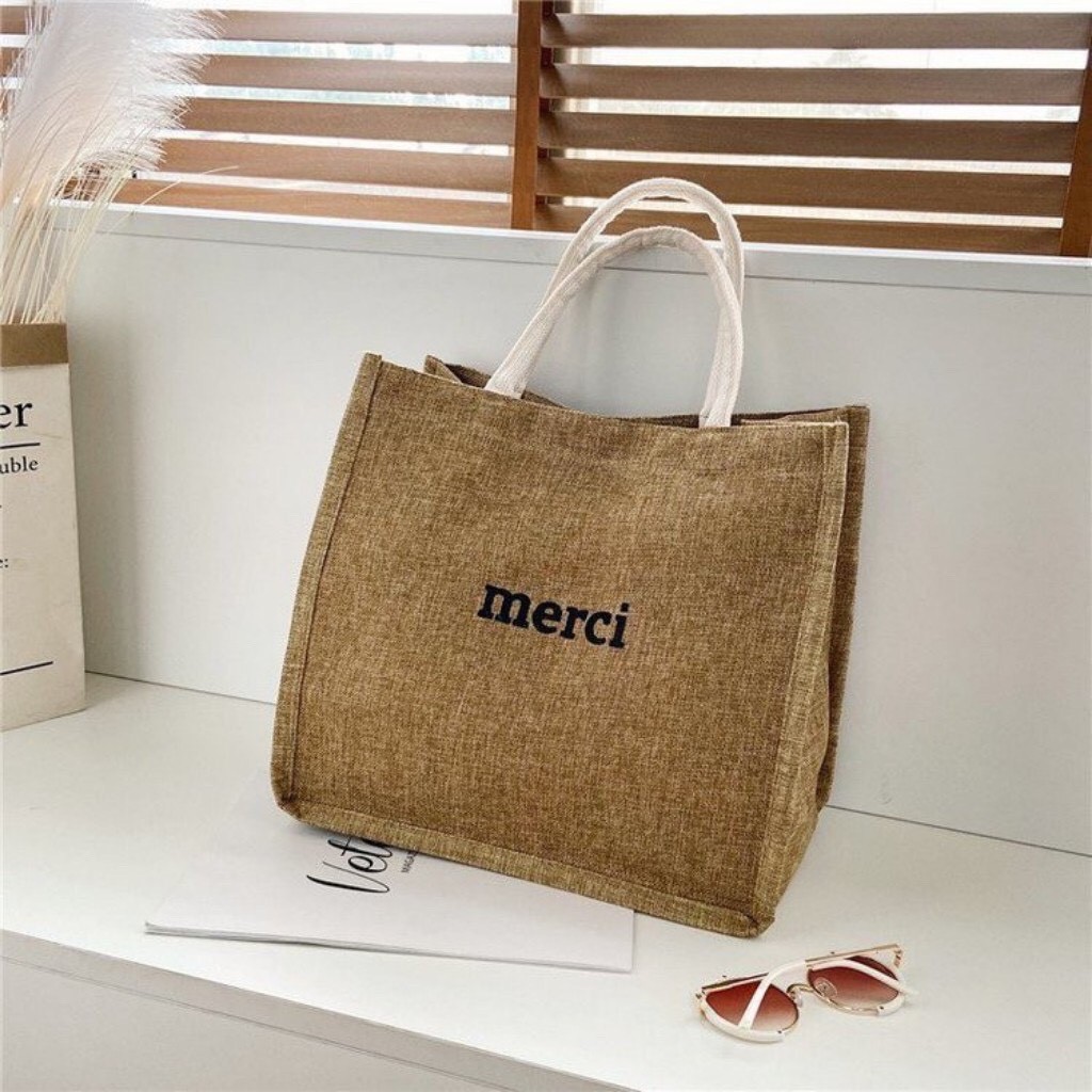 [TÚI CÓI VUÔNG] Túi Cói Merci Siêu Hot Rẻ Vô Địch Hàng Đi Biển Đi Chơi Du Lịch/Đựng Cả Thế Giới | BigBuy360 - bigbuy360.vn