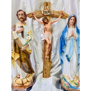Tượng công giáo - bộ tượng thờ thánh giá chúa 50cm đức mẹ lộ đức thánh giuse 40cm