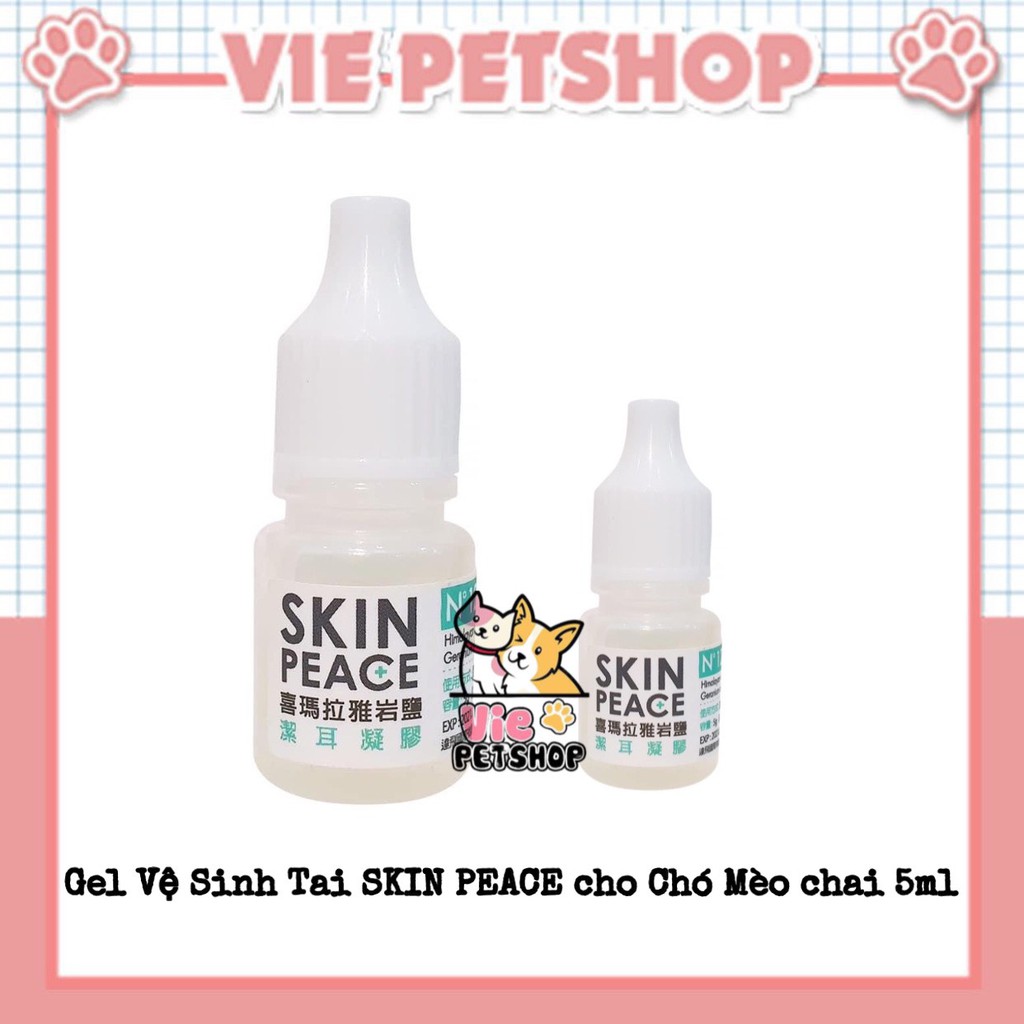 Gel Vệ Sinh Tai cho Chó Mèo Skin Peace Lọ 5ml | Vie PETSHOP
