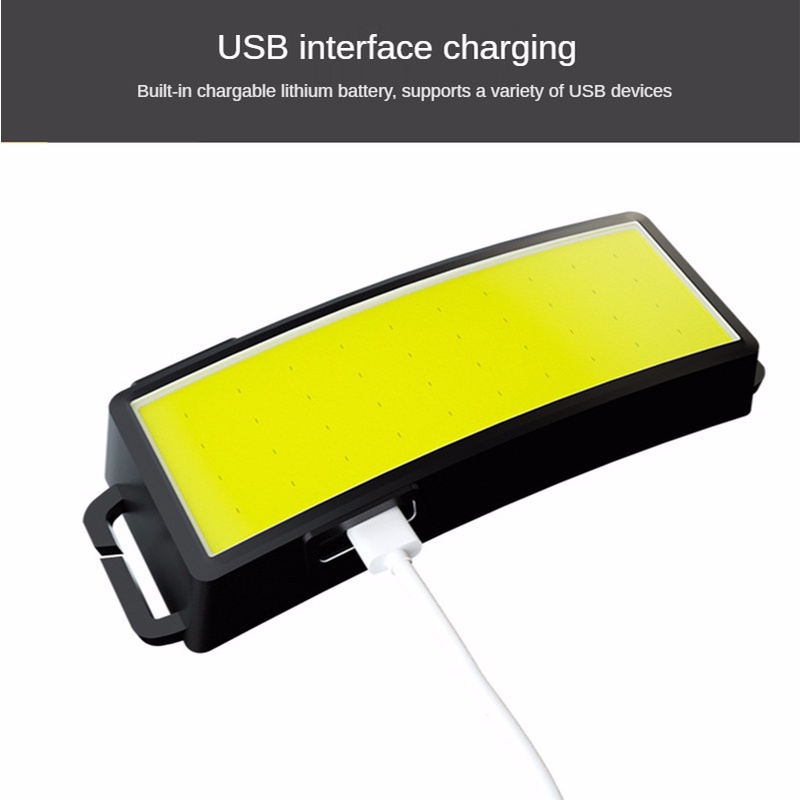 Đèn LED COB dây đeo đầu mềm mại siêu sáng chống thấm nước có thể sạc lại bằng cổng USB