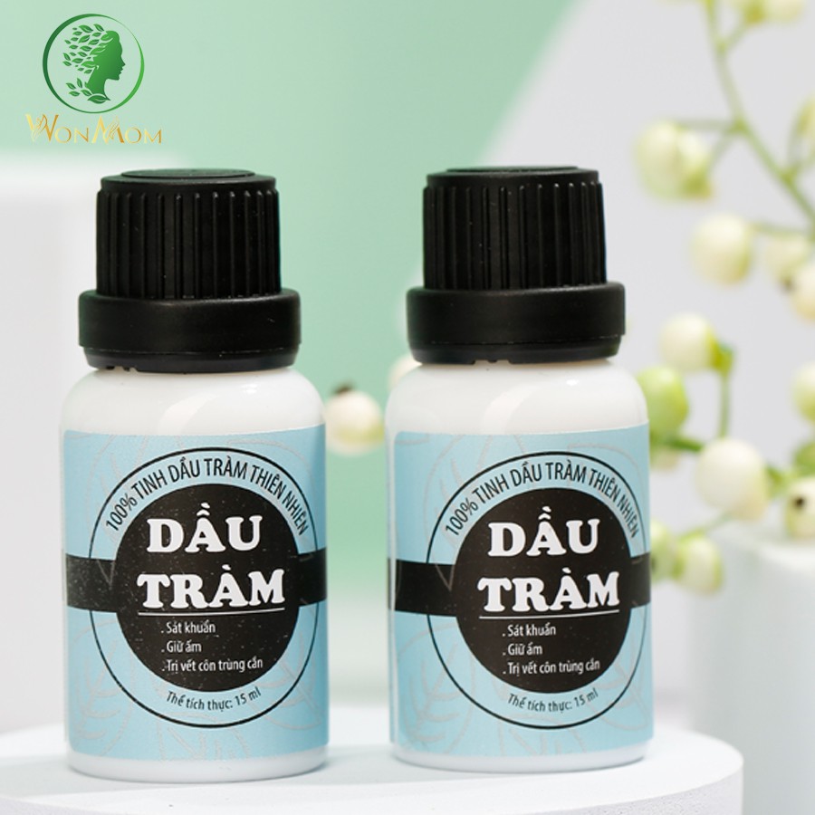 [ Giảm 35K - Đơn 339K ] Dầu Tràm Nguyên Chất Giữa Ấm Cơ Thể Wonmom 15ml