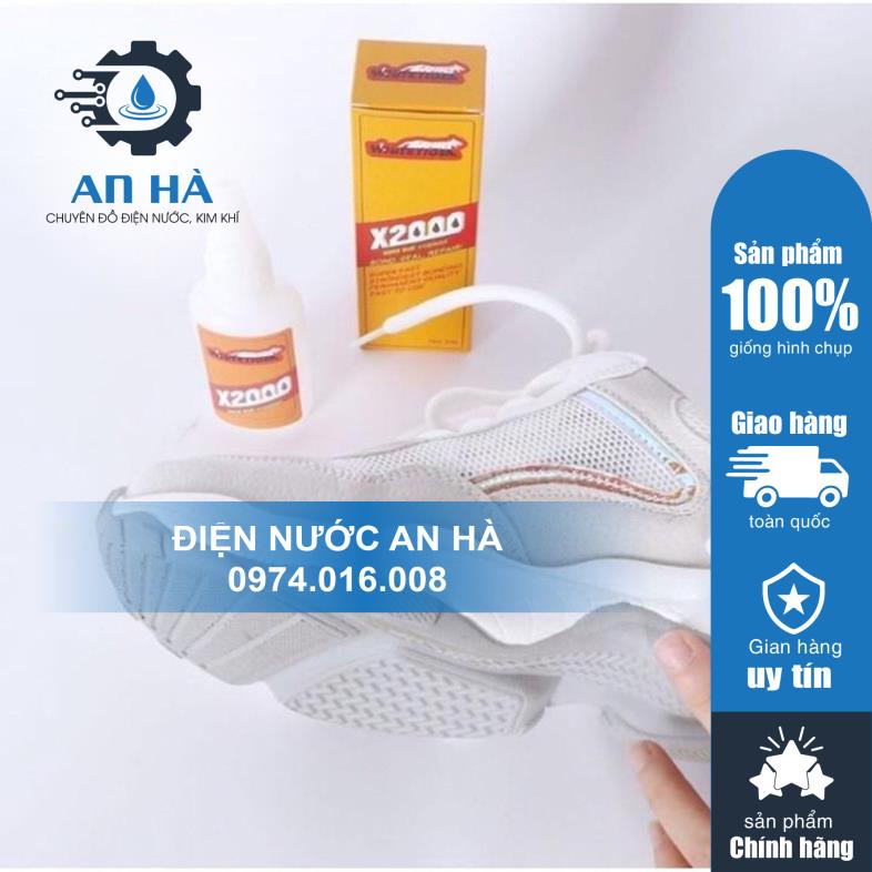 Keo Dán X2000 Siêu Dính, Keo Dán Đa Năng Dán Tất Cả Vật Liệu Bằng Gỗ, Vải, Gốm Sứ, Nhựa An Toàn Với Da Tay (Dạng nước)