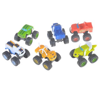 6Pcs Blaze Vehicles Racer Cars Trucks Gifts For Kids Diecast Toys Machines