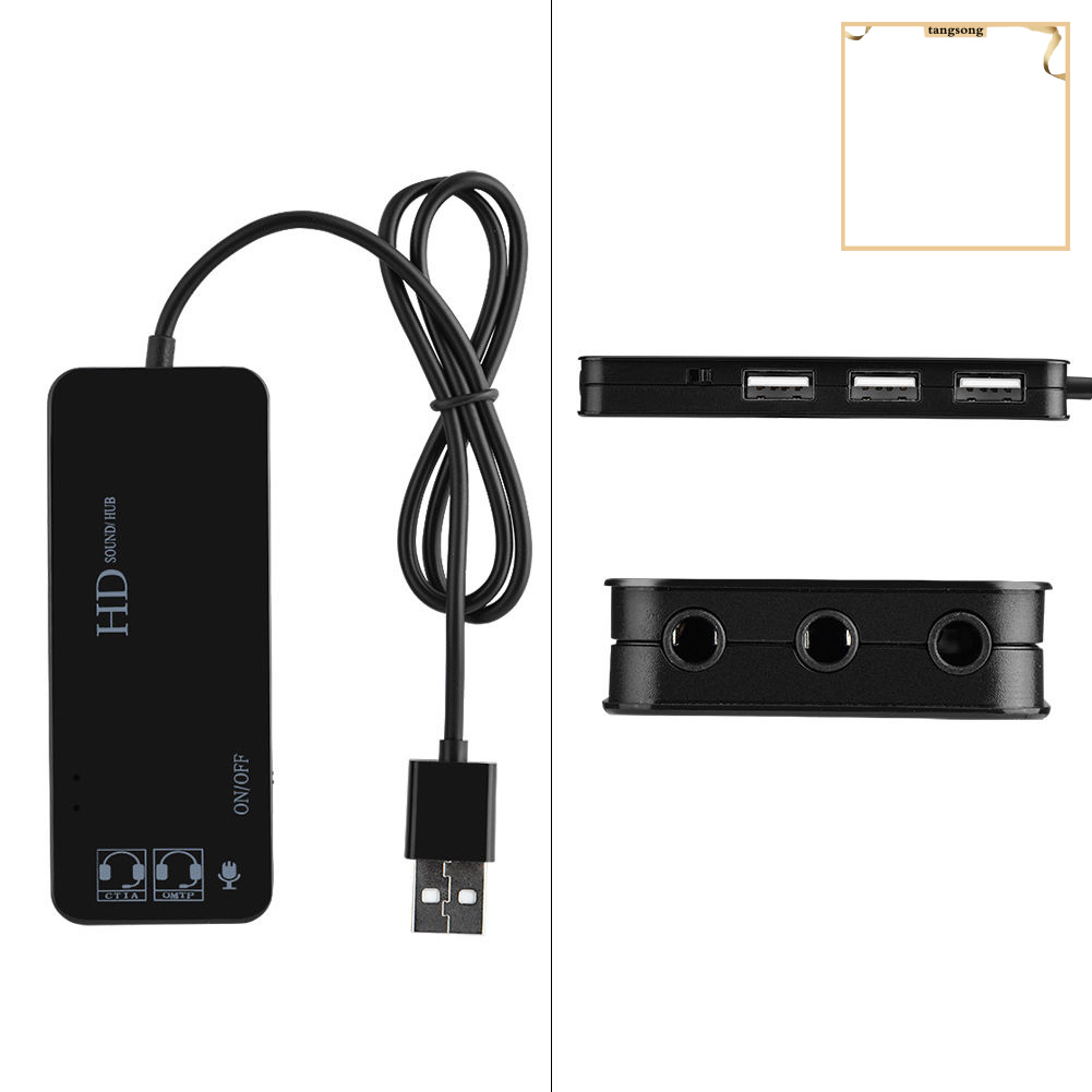 CHANNEL Đầu Chuyển Đổi Âm Thanh 7.1 Kênh Usb2.0 Kèm Phụ Kiện