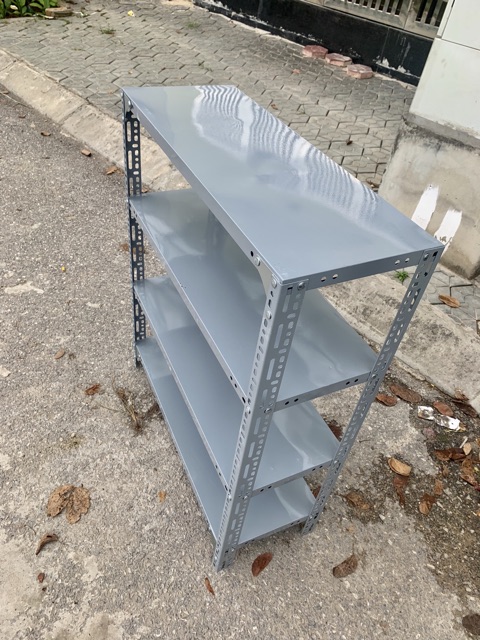 Kệ sắt v lỗ 4 tầng dài 100 rộng 40 cao 150