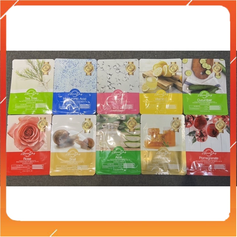 GraceDay Mask Mặt Nạ Miếng Tế Bào Gốc Chiết Xuất Từ Thực Vật & Động Vật 27ml Hàn Quốc