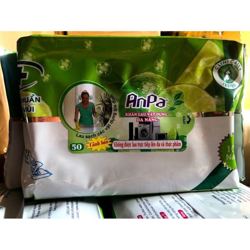 Khăn lau đa năng ANPA lau bếp siêu sạch gói 50 tờ