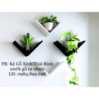 Kệ gỗ treo tường 1 chữ V vuông góc