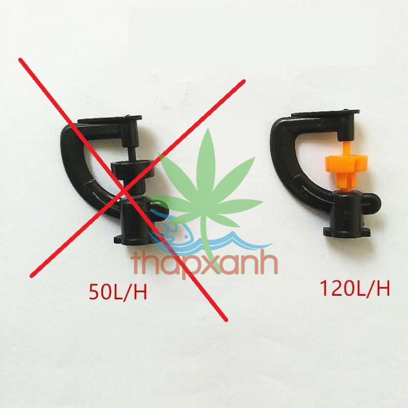 10 đầu tưới xoay 360° chân cắm 7.5mm Ren 21