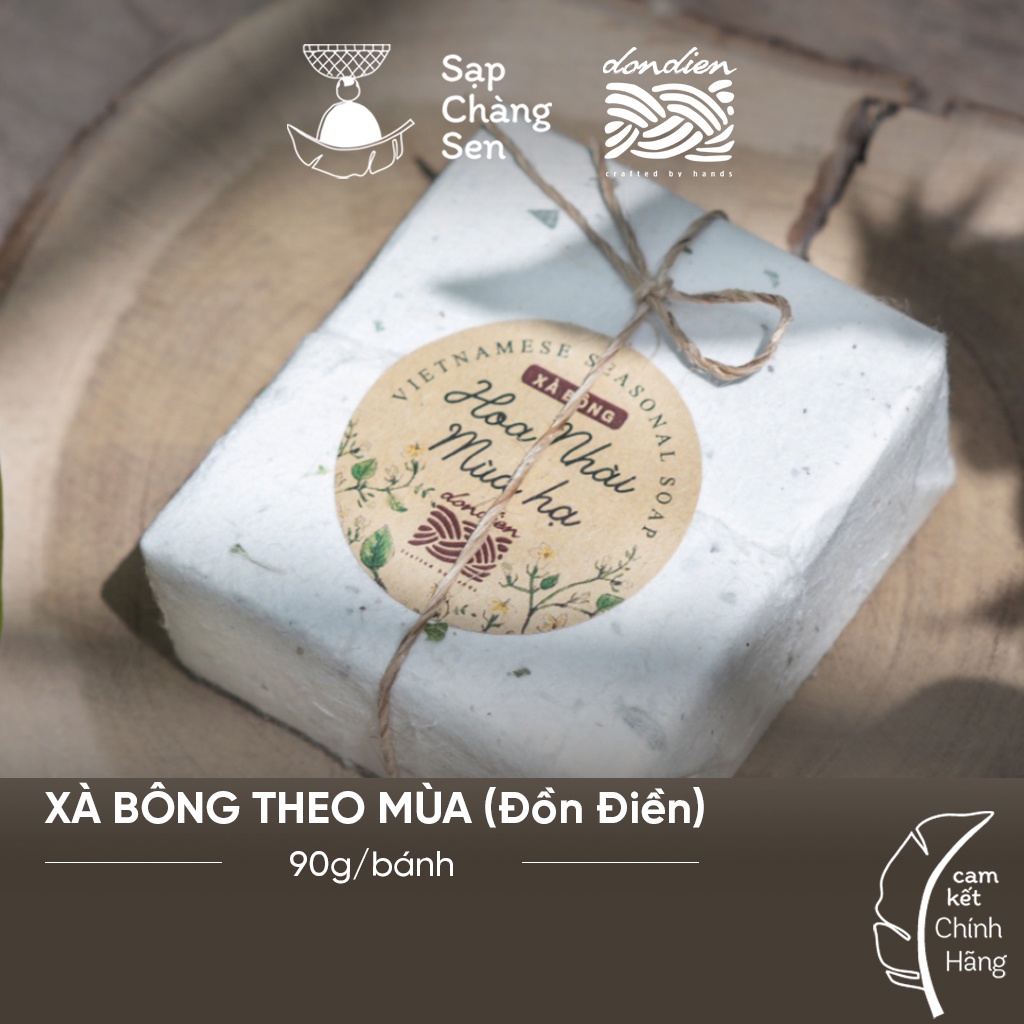 Xà bông (Đồn Điền) - 90g | hoa bưởi, nhài, hoàng lan, nước mùi, củ rễ vỏ lá