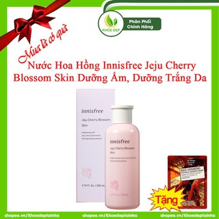 Nước Hoa Hồng INNISFREE Jeju Cherry Blossom Skin Dưỡng Ẩm, Dưỡng Trắng Da 200ml - Chính Hãng