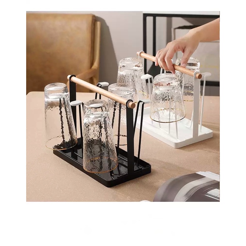 Khay Úp Ly Sắt Sang Trọng Kèm Khay Đựng